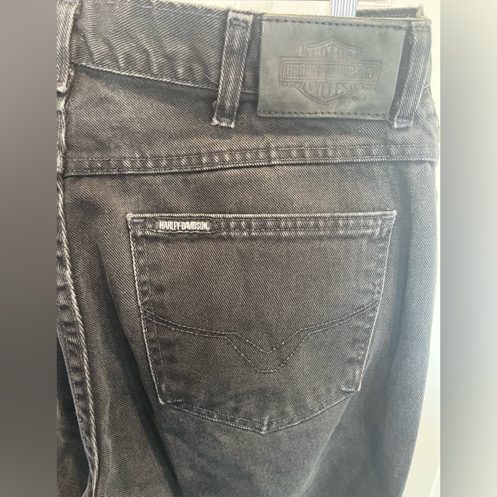 Harley Davidson Motor Cycles Black Jeans Size 16R Classic Denim Jean